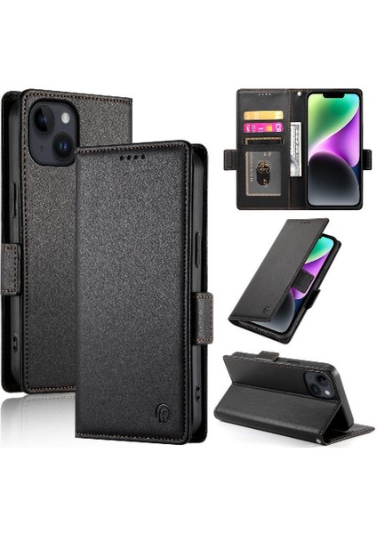 IPhone 14 Cüzdan Günlük Kullanım Için Flip Case Kartvizit Yuvaları (Yurt Dışından) modelleri