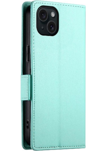 IPhone 15 Için Flip Case Artı Flip Cüzdan Kartvizit Yuvaları Günlük Kullanım (Yurt Dışından)