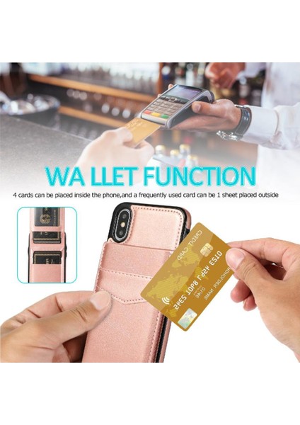 Kredi Premium Deri Çanta ile IPhone X/xs Kart Sahibi ile Uyumlu (Yurt Dışından)
