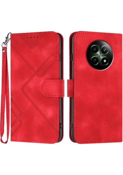Realme 12 5g Manyetik Kapak Için Flip Case Pu Deri Kart ile Cüzdan Çevirin (Yurt Dışından)