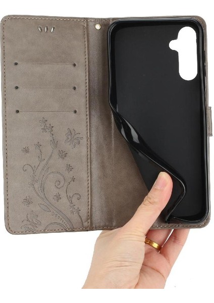 Samsung Galaxy A15 Için Filp Durumda 5g Pu Deri Kart Tutucu Kickstand Bilek (Yurt Dışından)