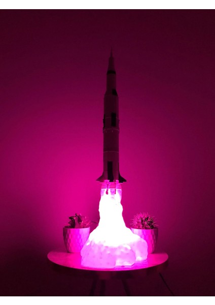 ⎥Roket Lamba, Nasa, Roket, Satürn V, Uzay, SpaceX, Satürn V Lambası, Apollo 11, Uzay Lambası