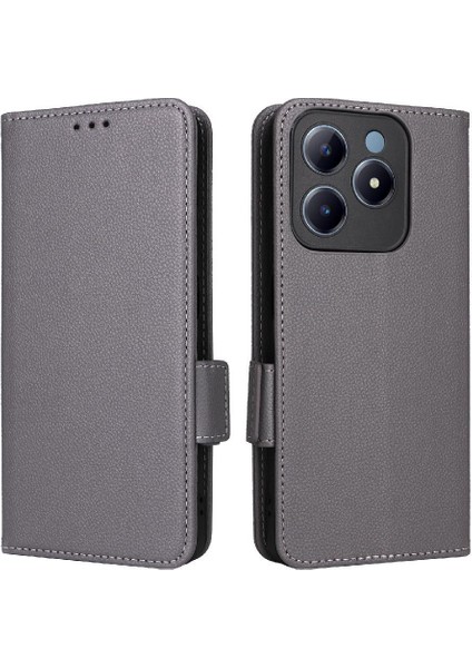 Realme C63 4g Için Flip Case Pu Deri Cüzdan Manyetik Yan Toka Kartı (Yurt Dışından)