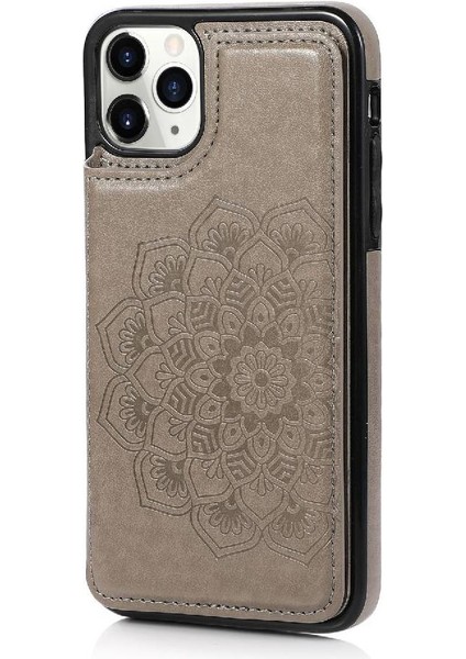 IPhone 11 Için Kart Tutucu Kılıf ile Cüzdan Pro Max Pu Deri Çevirme Desen (Yurt Dışından)