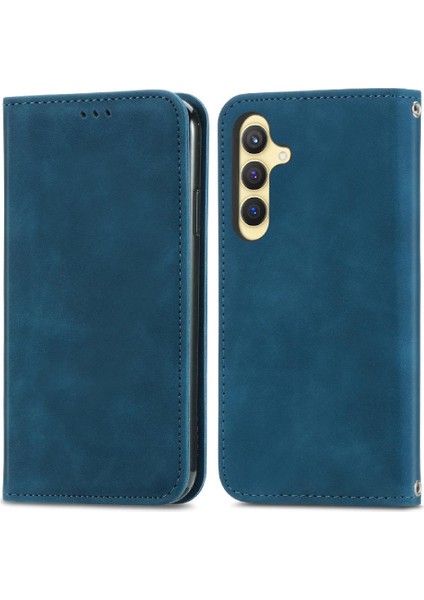 Samsung Galaxy S24 Artı Basit Iş Darbeye Deri Için Flip Case (Yurt Dışından)