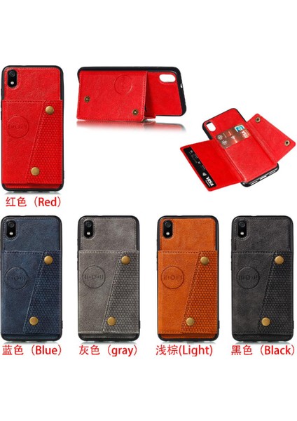 Cüzdan Durumda Xiaomi Redmi 7A Buit Demir Kickstand Cüzdan Durumda Kart (Yurt Dışından)