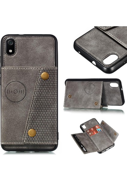 Cüzdan Durumda Xiaomi Redmi 7A Buit Demir Kickstand Cüzdan Durumda Kart (Yurt Dışından) indirimleri