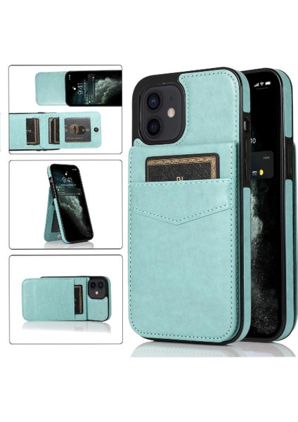 IPhone 11 Kart Tutucu Premium Deri Çanta Cüzdan Toka ile Uyumlu (Yurt Dışından)