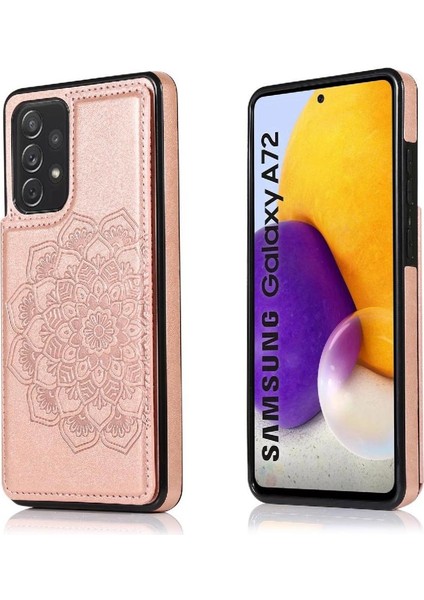 Samsung Galaxy A72 Desen Çiçek Mandala Için Kart Tutucu Kılıf ile Cüzdan (Yurt Dışından) fırsatları