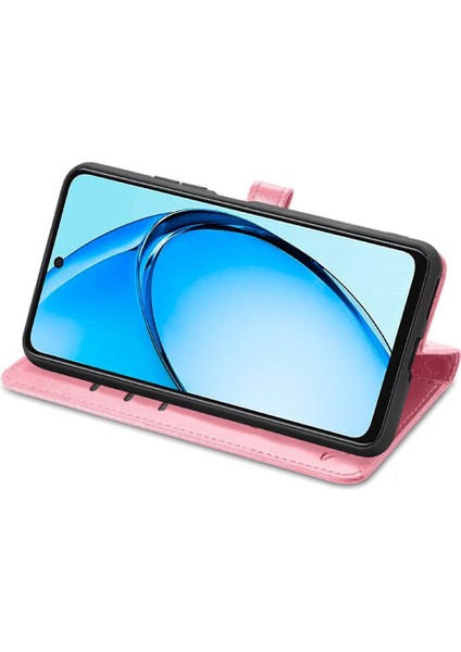 Oppo A60 4g Flip Kapak Için Flip Case Kısa Kayış Deri Kılıf Karikatür (Yurt Dışından)