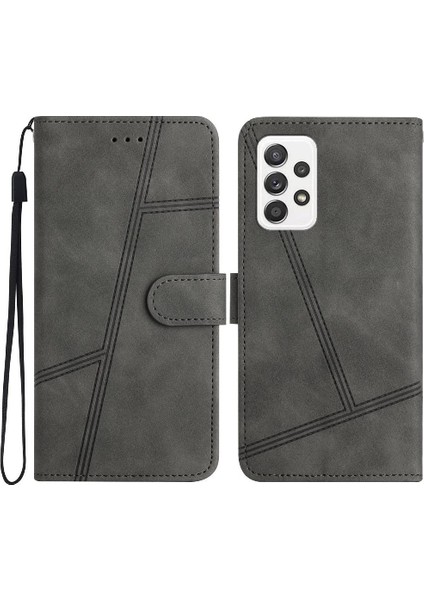 Samsung Galaxy A73 5g Için Flip Case Cüzdan Pu Deri Bilek Kayışı Kartı (Yurt Dışından)