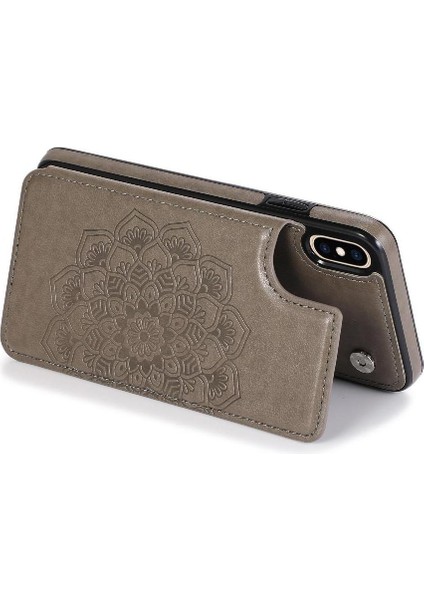 IPhone Xs Max Desen Çiçek Kabartmalı Pu Için Kart Tutucu Kılıf ile Cüzdan (Yurt Dışından) fırsatları