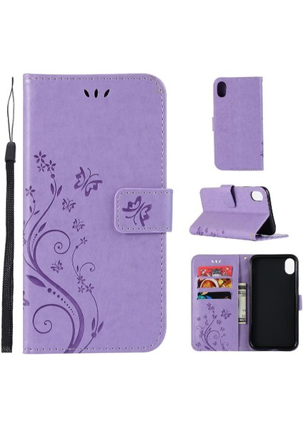 IPhone Xs Max Manyetik Kapatma Kickstand Pu Deri Bilek Için Filp Durumda (Yurt Dışından) modelleri