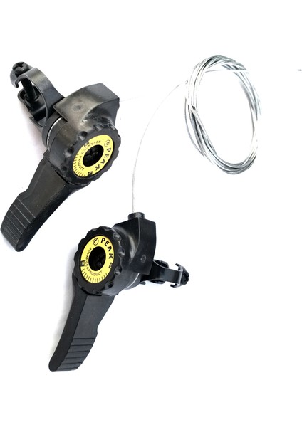 3x6 Vitesli Stil Dağ Bisikleti Siyah Bir Çift Başparmak Vitesi Iamok Sol ve Sağ Vites Kolu Hız Kelepçe Bandı Bisiklet Parçaları (Yurt Dışından)