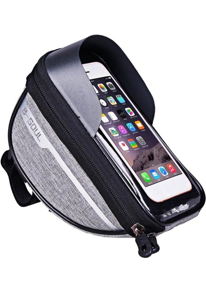 Gri Tarzı Polyester Su Geçirmez Bisiklet Telefon Tutucu Dokunmatik Ekran Mtb Bisiklet Standı Direksiyon Montajı Akıllı Cep Telefonu Desteği Bisiklet Askısı (Yurt Dışından)