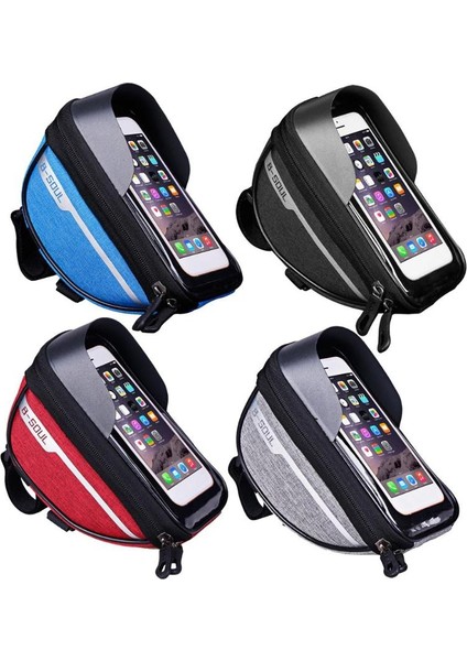 Gri Tarzı Polyester Su Geçirmez Bisiklet Telefon Tutucu Dokunmatik Ekran Mtb Bisiklet Standı Direksiyon Montajı Akıllı Cep Telefonu Desteği Bisiklet Askısı (Yurt Dışından)
