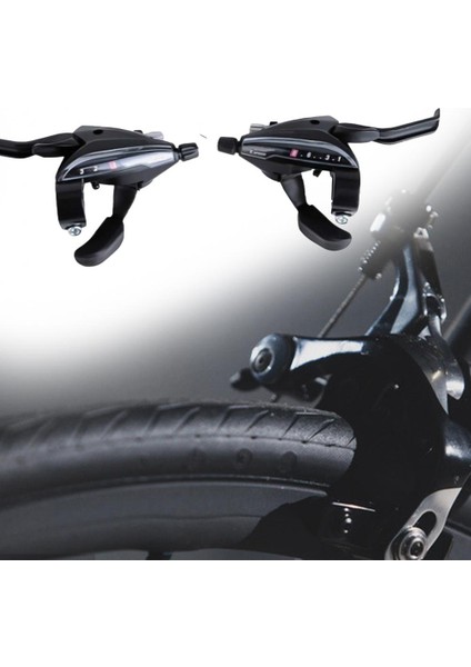 3 Hız Sol Stili EF65 Dağ Bisikleti Bisiklet Alüminyum Alaşımlı Tek Sol Sağ Hız Tetik Vites Fren Vites Arka Aktarıcı (Yurt Dışından) fiyatları