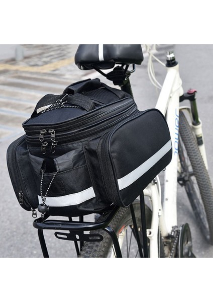 YMS5201076-SIYAH Tarzı Arka Bagaj Bisiklet Çantası Yol Dağ Bisikleti Bagaj Taşıyıcı Bisiklet Çantaları Çok Fonksiyonlu Bisiklet Arka Koltuk Kargo Çantası Dayanıklı Seyahat (Yurt Dışından) fırsatları