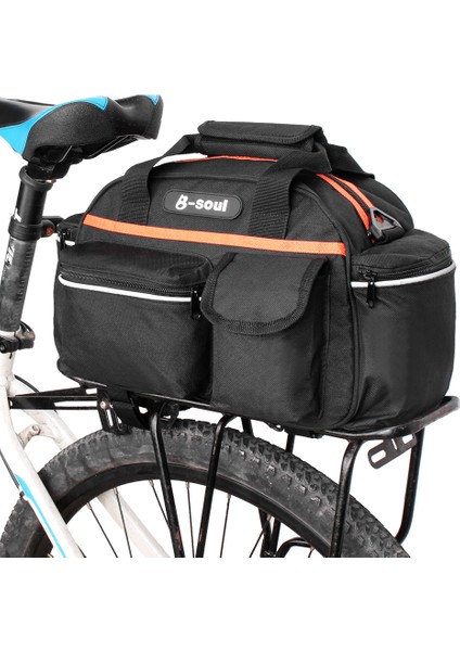 Siyah Stil Bisiklet Arka Koltuk Çantası Sepeti Pannier Çanta Bisiklet Bagaj Saklama Kutusu Omuz Çantası Bisiklet Çantası (Yurt Dışından) fiyatları