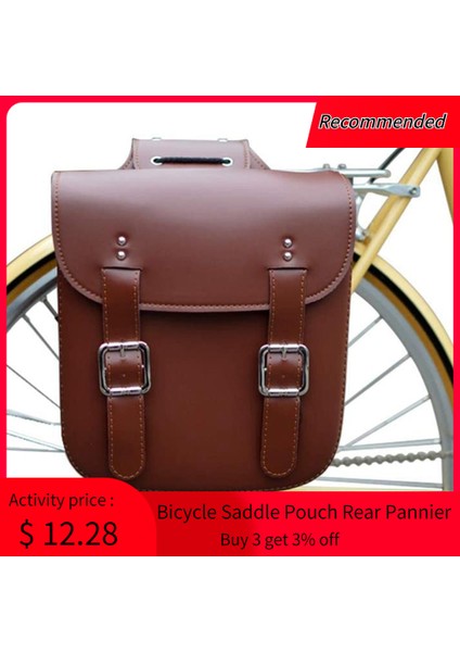 Turuncu-1 Adet Tarzı Retro Bisiklet Kuyruk Çantası Pu Deri Bisiklet Çantası Sele Çantası Arka Pannier Kişiselleştirilmiş Sürüş Vintage Bisiklet Çantası Bisiklet Aksesuarları (Yurt Dışından)