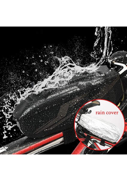 No.2 Tarzı Ön Üst Tüp Bisiklet Çantası Yağmur Geçirmez Bisiklet Çantası Reflektörlü 6.1 Inç Ekranlı Mtb Bisiklet Çantası Sert Kabuklu Çanta (Yurt Dışından)