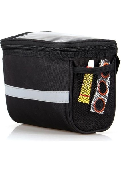 Siyah Stil Saddle Bag Su Geçirmez Bisiklet Ön Direksiyon Depolama Çantası Bisiklet Pervane Tüpü Bisiklet Çantası Bisiklet Aksesuarları Bicicleta (Yurt Dışından)