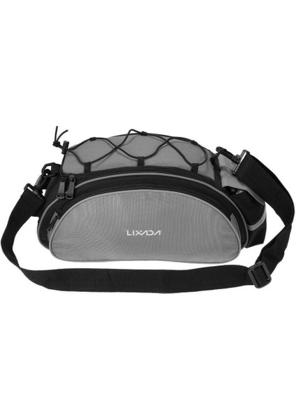 Gri Tarzı LIXADA13L Bisiklet Arka Koltuk Çantası Su Geçirmez Bisiklet Rack Koltuk Çantası Arka Bagaj Sırt Çantası El Çantası Omuz Çantaları (Yurt Dışından)