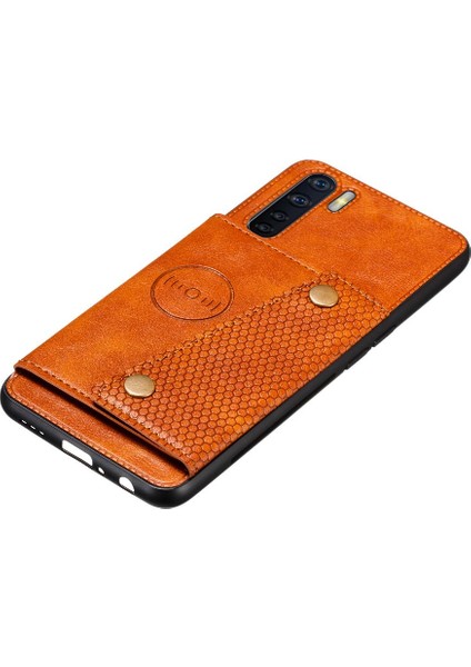 Oppo F15 Darbeye Koruyucu Cüzdan Kılıf Için Cüzdan Kılıf Kickstand Buit (Yurt Dışından)