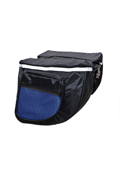 Mavi Stil Bisiklet Çantası Bisiklet Çift Yan Arka Raf Bisiklet 2'li 1 Kamuflaj Bagaj Dağ Yol Bisikleti Kuyruk Koltuk Pannier Paketi Bagaj Taşıyıcı B (Yurt Dışından)