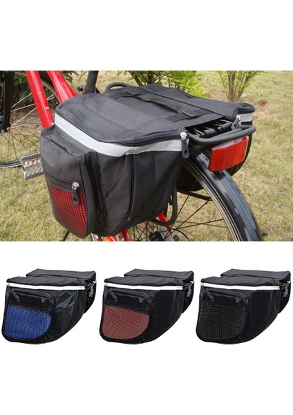 Mavi Stil Bisiklet Çantası Bisiklet Çift Yan Arka Raf Bisiklet 2'li 1 Kamuflaj Bagaj Dağ Yol Bisikleti Kuyruk Koltuk Pannier Paketi Bagaj Taşıyıcı B (Yurt Dışından) fiyatları