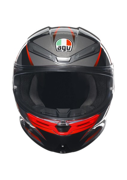 Agv K6S Mplk Slashcut Blk Grey Red Kapalı Kask