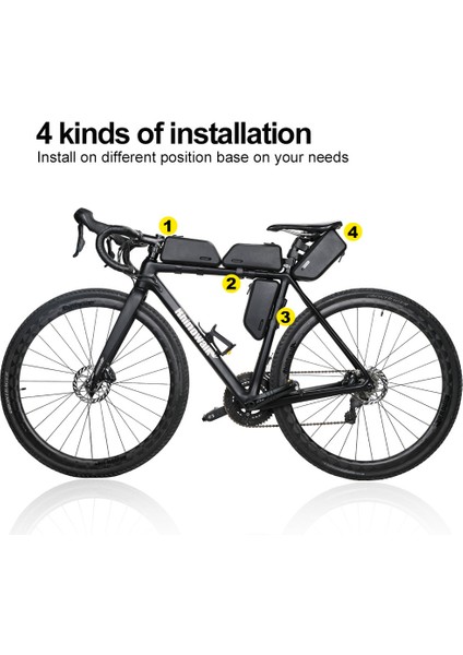 1.5l Üst Tüp Çanta Stili Rhinowalk 1.5l Su Geçirmez Üst Tüp Bisiklet Çantası Sert Kabuklu Bisiklet Çantası Sabit Bisiklet Çerçeve Çantası Bisiklet Aksesuarları Için Yol Bisikleti (Yurt Dışından) indirimleri