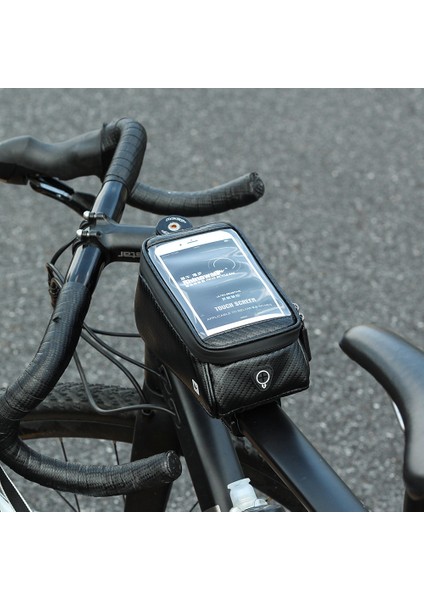 Karbon Siyahı Tarzı Rhinowalk Mtb Bisiklet Çantası Yağmurluk Dokunmatik Ekran Bisiklet Üst Ön Tüp Çerçeve Çantaları Telefon Kılıfı (Yurt Dışından) fırsatları