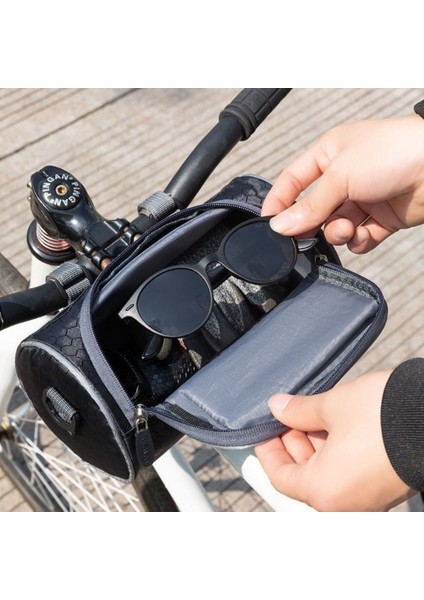 Gül Tarzı Büyük Kapasiteli Bisiklet Çantaları Dokunmatik Ekranlı Direksiyon Çantası Ön Boru Su Geçirmez Telefon Çantası Scooter Paketi Omuz Çantası Çok (Yurt Dışından) modelleri