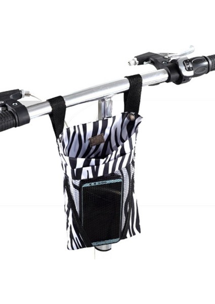 Zebra Çizgili Stili Scooterler Için Su Geçirmez Ön Sepet Çok (Yurt Dışından)