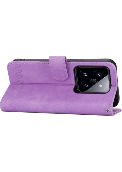 Xiaomi 14 Pro Premium Manyetik Kapatma Bileklik Kart Yuvaları Için Flip Case (Yurt Dışından)