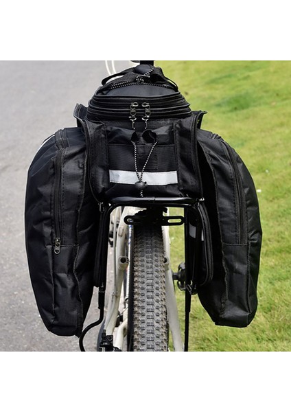 Siyah Stil Bisiklet Çantası Su Geçirmez 27L Büyük Kapasiteli Mtb Bisiklet Sele Çantası Bisiklet Katlanabilir Kuyruk Arka Çanta Bagaj Aksesuarları XA225Q (Yurt Dışından) fırsatları