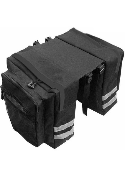 Siyah Stil 30L Mtb Bisiklet Taşıyıcı Çanta Arka Raf Bisiklet Bagajı Bagaj Çantası Bavul Yan Yan Bisiklet Çantası Dayanıklı Seyahat (Yurt Dışından)