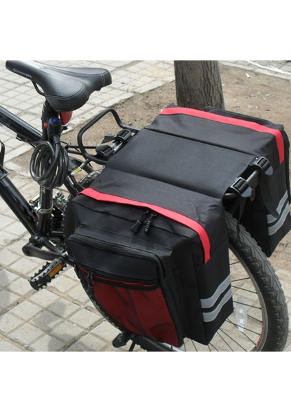 Siyah Stil 30L Mtb Bisiklet Taşıyıcı Çanta Arka Raf Bisiklet Bagajı Bagaj Çantası Bavul Yan Yan Bisiklet Çantası Dayanıklı Seyahat (Yurt Dışından) modelleri