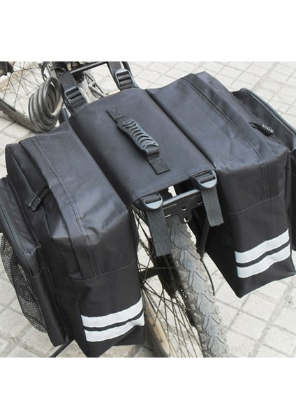 Siyah Stil 30L Mtb Bisiklet Taşıyıcı Çanta Arka Raf Bisiklet Bagajı Bagaj Çantası Bavul Yan Yan Bisiklet Çantası Dayanıklı Seyahat (Yurt Dışından) fırsatları