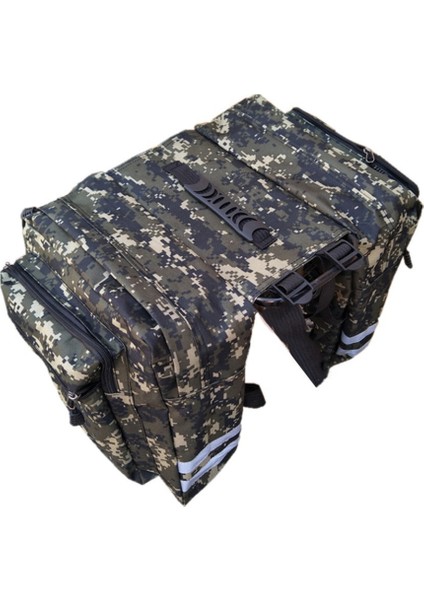 Siyah Stil 20L Bisiklet Büyük Çift Paket Kamuflaj Bisiklet Taşıyıcı Çanta Arka Bagaj Bagaj Bisiklet Bagajı Koltuk Pannier Depolama Iki Çanta L Çanta (Yurt Dışından) fiyatları