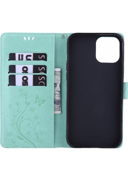 IPhone 14 Için Filp Durumda Manyetik Kapatma Kart Tutucu Pu Deri Bilek (Yurt Dışından) modelleri