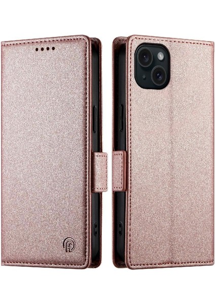 IPhone 15 Için Flip Case Artı Flip Cüzdan Kartvizit Yuvaları Günlük Kullanım (Yurt Dışından)