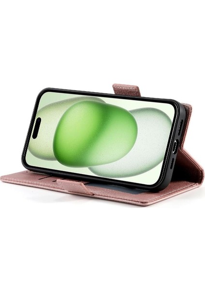 IPhone 15 Için Flip Case Artı Flip Cüzdan Kartvizit Yuvaları Günlük Kullanım (Yurt Dışından)