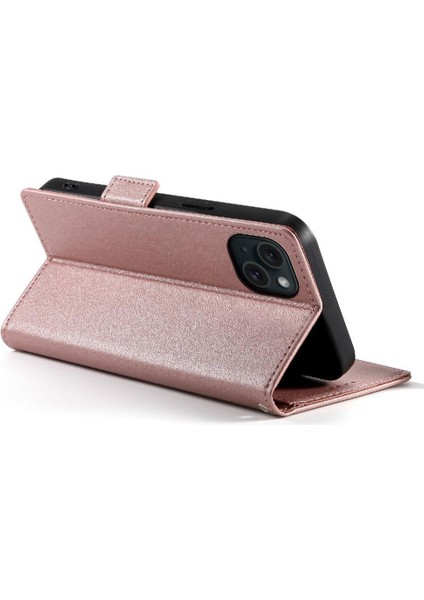 IPhone 15 Için Flip Case Artı Flip Cüzdan Kartvizit Yuvaları Günlük Kullanım (Yurt Dışından)