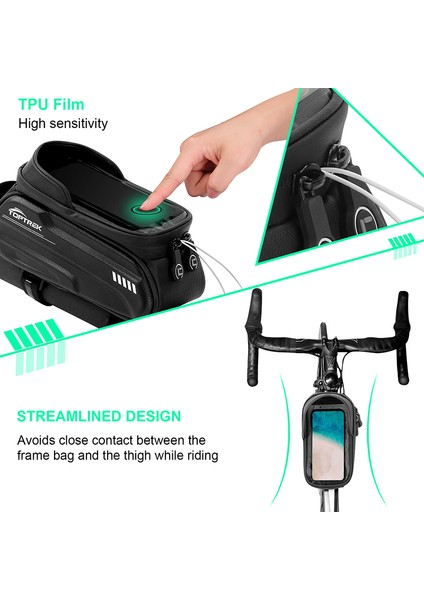 BA04 Tarzı Toptrek Bisiklet Çantası 6.6 Inç Ön Telefon Tutucu Bisiklet Yol Bisikleti Kılıfı Dağ Bisikleti Çantası Mtb Bisiklet Aksesuarları (Yurt Dışından) indirimleri