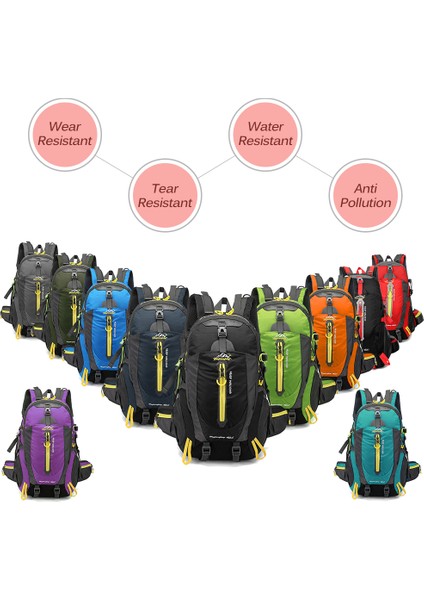 Mor Tarzı 40L Outdoor Spor Çantası Su Geçirmez Tırmanış Sırt Çantası Seyahat Sırt Çantası Kamp Yürüyüş Sırt Çantası Kadın Trekking Çantası (Yurt Dışından) indirimleri