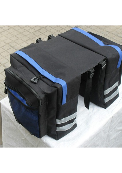 Mavi Bisiklet Çantası Tarzı Çift Taraflı Bisiklet Arka Rafı 2'li 1 Kamuflaj Çanta Dağ Yol Bisikleti Kuyruk Koltuk Yan Çanta Bagaj Taşıyıcı Bisiklet Çantası (Yurt Dışından)