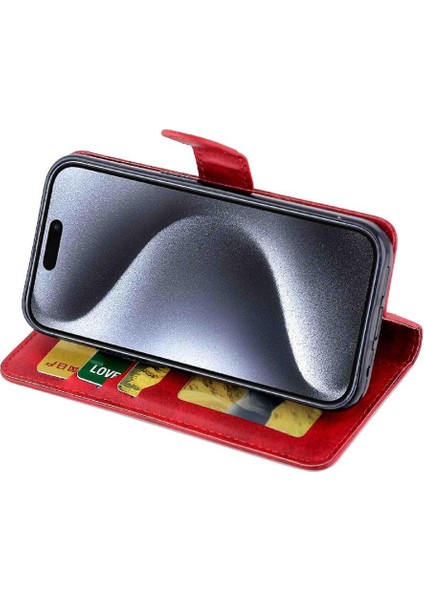 IPhone 15 Için Filp Durumda Pro Kart Tutucu Kickstand Tam Koruma Kapatma (Yurt Dışından) indirimleri