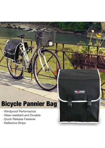 Siyah Stil Şehir Bisikleti Yan Çanta Çanta Yağmurluk ve Yansıtıcı Şerit Su Geçirmez Bisiklet Arka Koltuk Yan Çantalar Paketi Bisiklet Aksesuarları (Yurt Dışından) modelleri